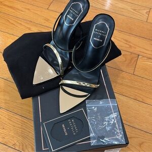 Michael Costello Black and Gold Heels